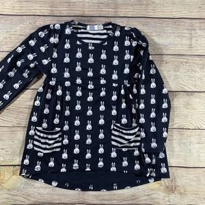 Arshiner black tunic w bunnies SZ 8‎